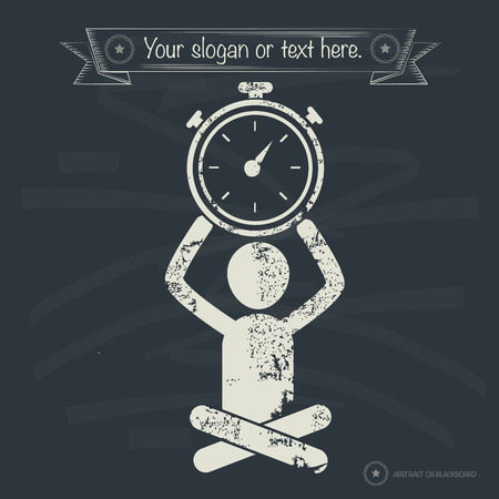 Time concept, human resource on old background, grunge vectorのイラスト素材