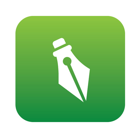 Vector design on green flat button,clean vectorのイラスト素材