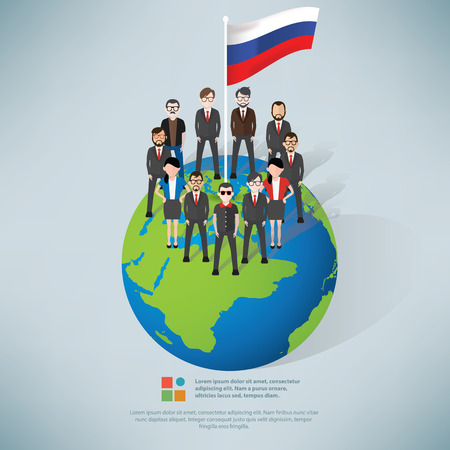 Russia businessmen designのイラスト素材