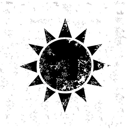 Sun design on old paperのイラスト素材