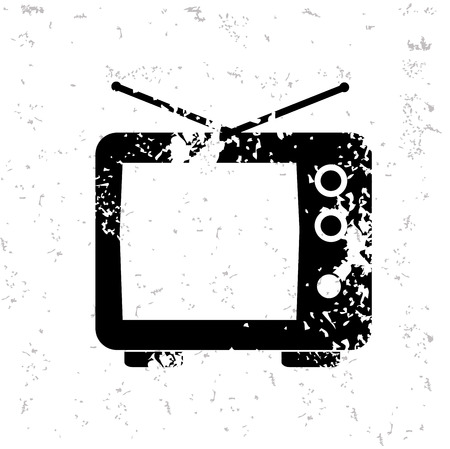 Television design on old paperのイラスト素材