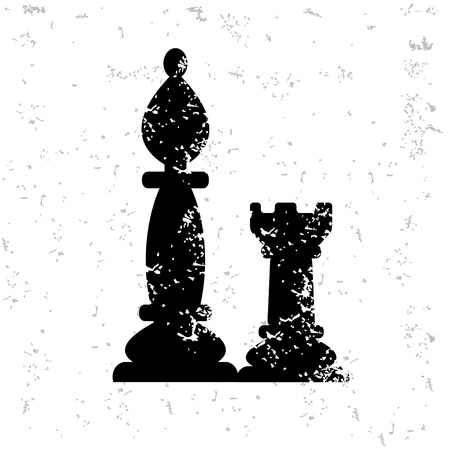 Chess design on old paperのイラスト素材