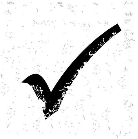 Check mark design on old paperのイラスト素材