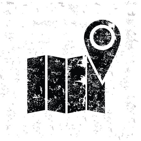 Location design on old paperのイラスト素材