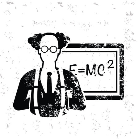 Science design on old paperのイラスト素材