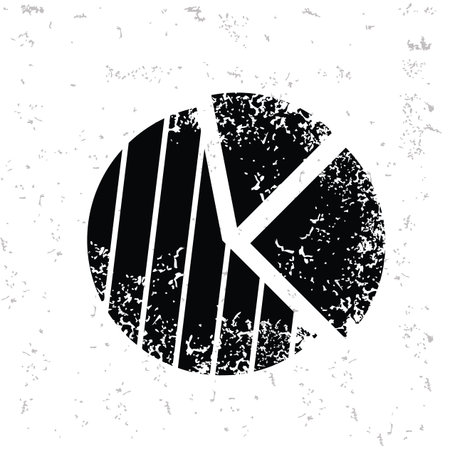 Circle chart design on old paperのイラスト素材