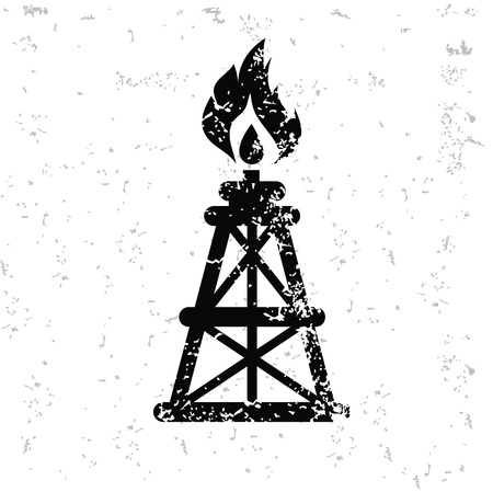 Oil industry design on old paperのイラスト素材