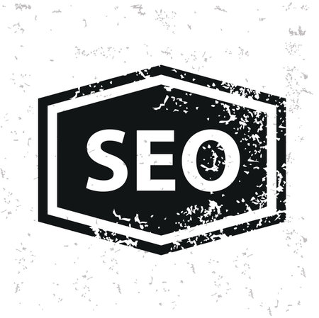 SEO design on old paperのイラスト素材