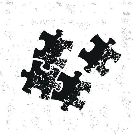 Puzzles design on old paperのイラスト素材