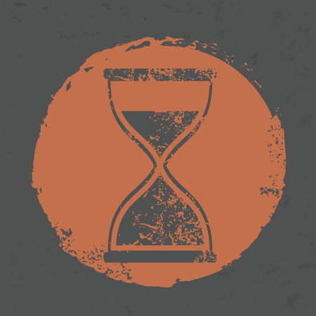 Hourglass design on grunge backgroundのイラスト素材