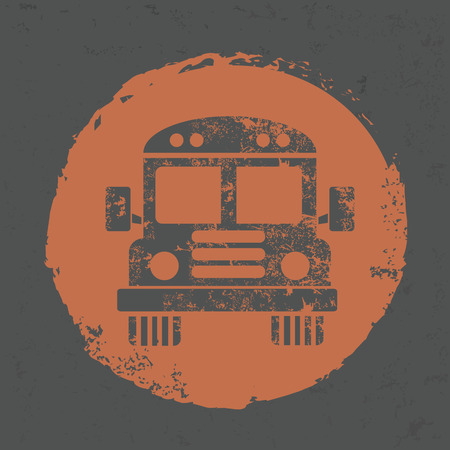 School bus design on old backgroundのイラスト素材