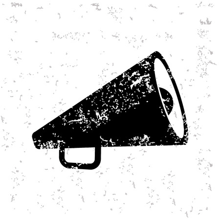 Megaphone design on old paperのイラスト素材