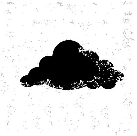 Cloud design on old paperのイラスト素材