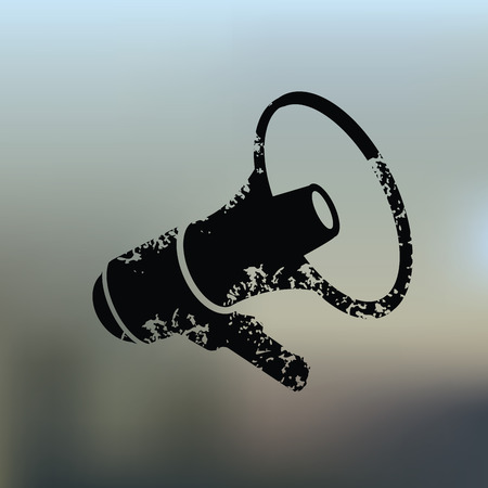 Megaphone design on blur background,grunge vectorのイラスト素材