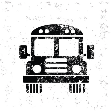 School bus design on old paperのイラスト素材