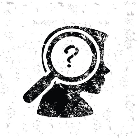 Question design on old paperのイラスト素材