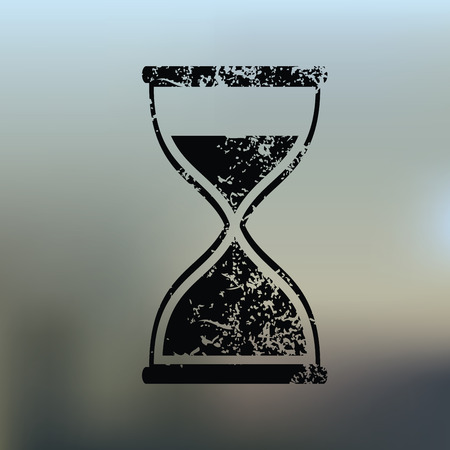 Hourglass design on blur backgroundのイラスト素材