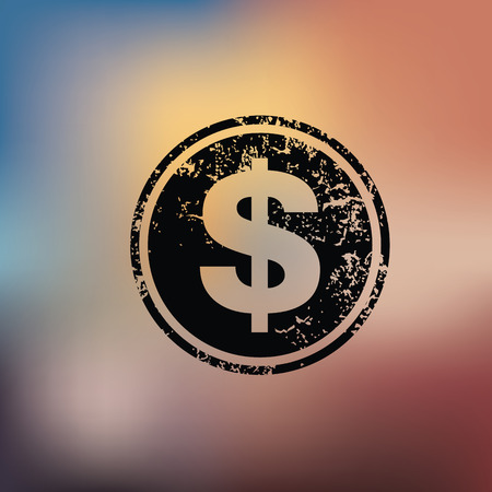 Dollar design on blur backgroundのイラスト素材