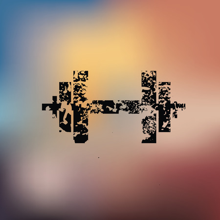 Fitness design on blur backgroundのイラスト素材