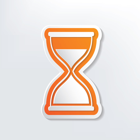Hourglass design on white backgroundのイラスト素材