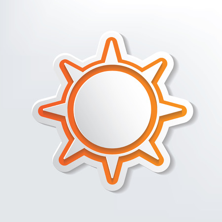 Sun design on white backgroundのイラスト素材
