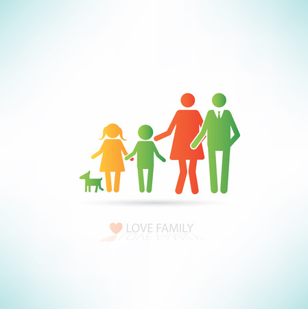Love family concept design,clean vectorのイラスト素材