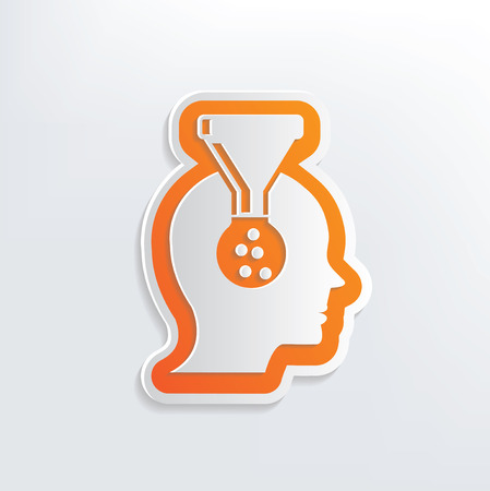 Brain filter design on white background,clean vectorのイラスト素材