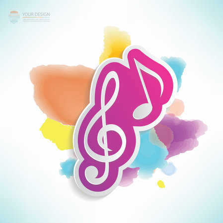 Song design,water colour design,clean vectorのイラスト素材