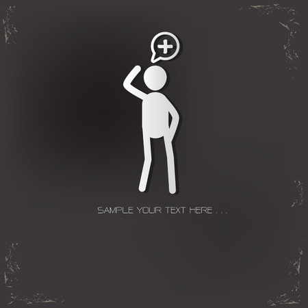 Positive,Human resource design on old background,vectorのイラスト素材