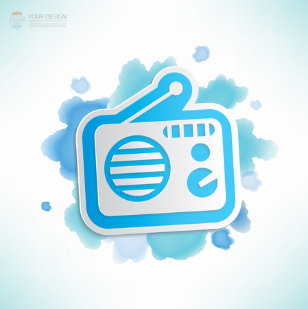 Radio design,water colour design,clean vectorのイラスト素材