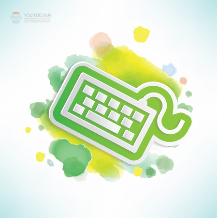Keyboard design,water colour design,clean vectorのイラスト素材