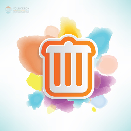 Bin design,water colour design,clean vectorのイラスト素材