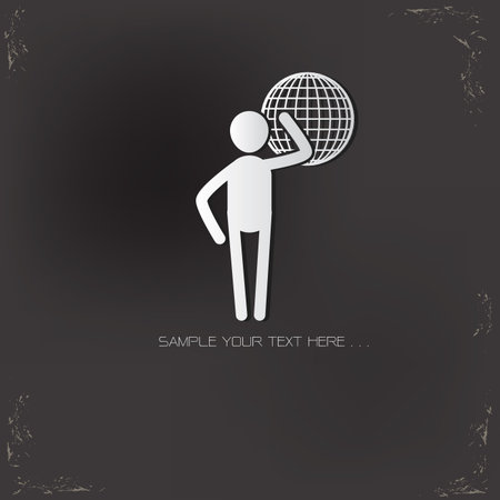 Global,Human resource design on old background,vectorのイラスト素材