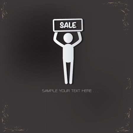 Sale,Human resource design on old background,vectorのイラスト素材