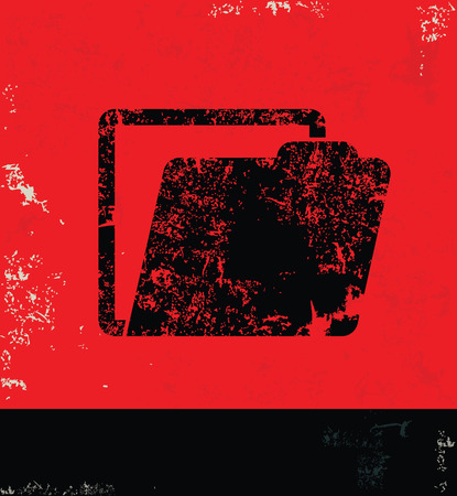 Folder design on grunge background red versionのイラスト素材