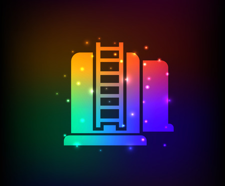 Industry design on rainbow concept backgroundclean vectorのイラスト素材