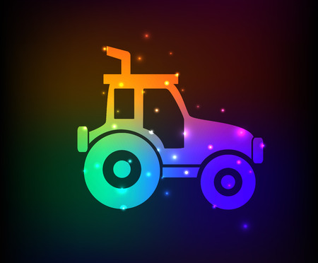 Truck design on rainbow concept backgroundclean vectorのイラスト素材