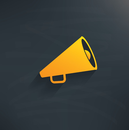 Megaphone on blackboard backgroundclean vectorのイラスト素材
