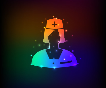 Doctor design on dark backgroundのイラスト素材