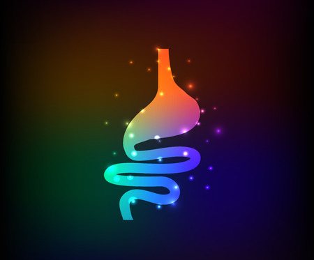 Stomach design on dark backgroundのイラスト素材