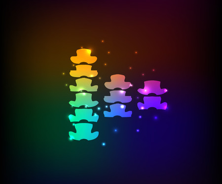 Bone design on dark background rainbow conceptのイラスト素材
