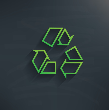 Recycle on blackboard backgroundclean vectorのイラスト素材