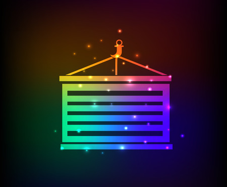 Container design on rainbow concept backgroundclean vectorのイラスト素材