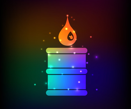 Oil industry design on rainbow concept backgroundclean vectorのイラスト素材