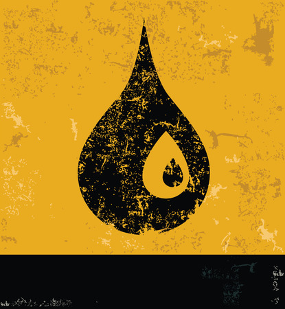 Oil design design on yellow backgroundgrunge concept vectorのイラスト素材