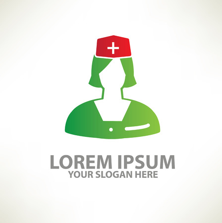 Nurse  template design on clean background,vectorのイラスト素材