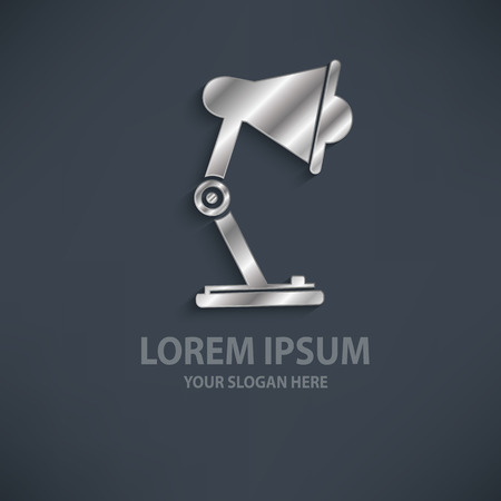 Lamp design  template,silver,metal concept design,clean vectorのイラスト素材