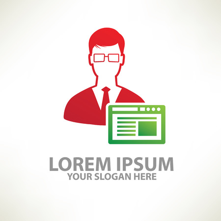 Businessman  templatecolour concept designclean vectorのイラスト素材