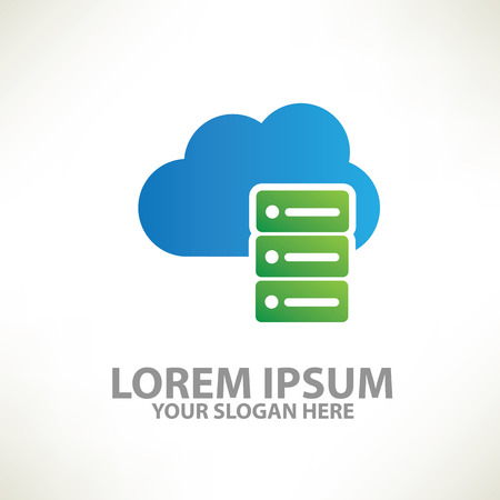 Cloud computing design  templatecolour concept designclean vectorのイラスト素材
