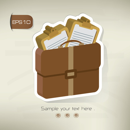 Document sticker design on old backgroundvectorのイラスト素材